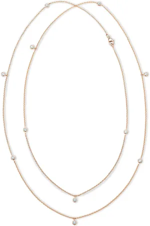 De Beers Collar largo Clea en oro rosa de 18kt con diamantes