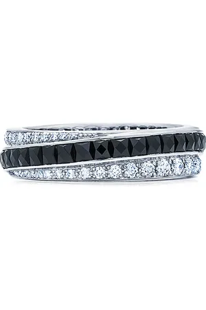 Fred Leighton Anillo en oro blanco de 18kt con ónix y diamantes