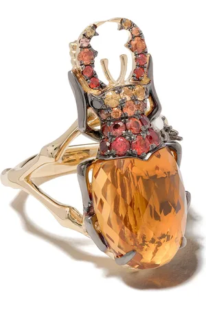 ANNOUSHKA Anillo Mythology en oro amarillo de 18kt con citrino