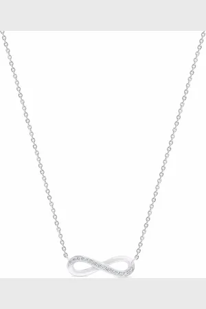 De Beers Collar Infinity en oro blanco de 18kt con diamante