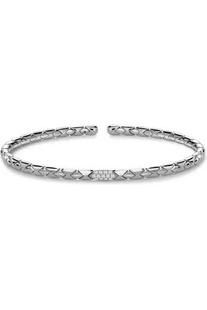 Pragnell Brazalete Groove en oro de 18kt con diamantes