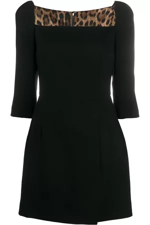 Dolce & Gabbana Mujer Cóctel - Vestido corto con cuello cuadrado