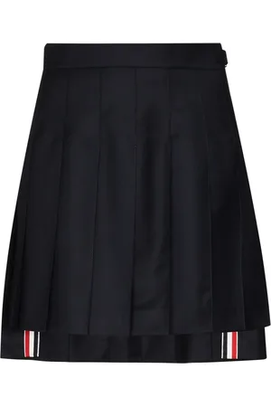 Thom Browne Falda School Uniform con pliegues