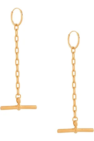 Coup De Coeur Aretes largos con diseño de barra en T