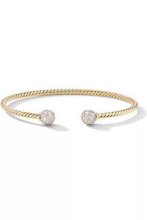 David Yurman Pulsera Solari Cablespira en oro amarillo de 18kt con diamantes de 2.6mm