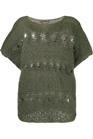 Issey Miyake Blusa de tejido abierto