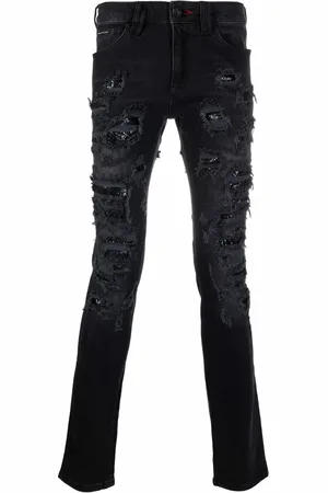 Philipp Plein Jeans con detalles rasgados