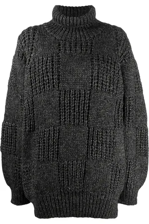 Issey Miyake Suéter oversize con cuello de tortuga 1980
