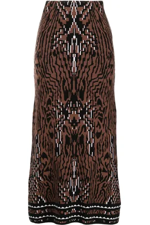 HAYLEY MENZIES Falda midi Aztec Tiger
