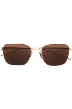 Thom Browne Lentes de sol TB120 con armazón estilo piloto