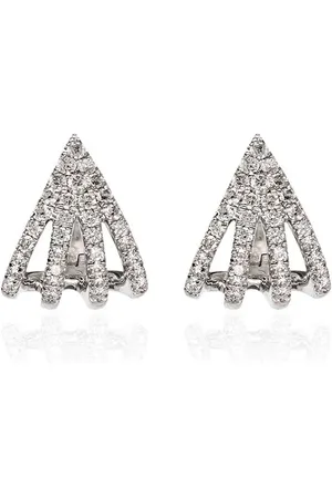 Dana Rebecca Designs Aretes Sarah Leah en oro blanco de 14kt con diamantes