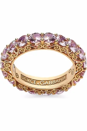 Dolce & Gabbana Anillo Heritage en oro amarillo de 18kt con zafiro