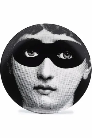 FORNASETTI Plato con estampado gráfico