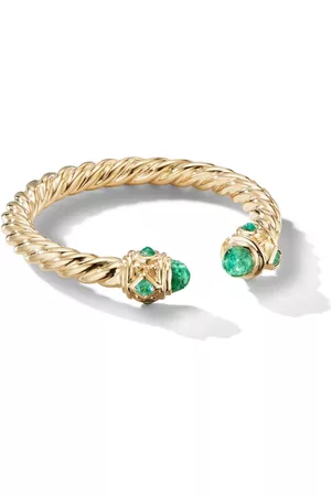 David Yurman Anillo Renaissance en oro amarillo de 18kt con esmeralda de 2.3mm