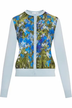 Oscar de la Renta Cárdigan con estampado de acuarela