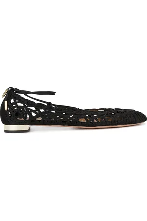 Aquazzura Black Kya Ballet Flats