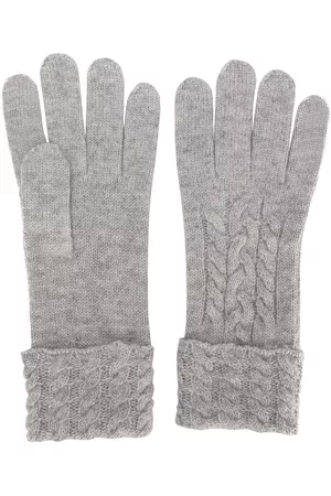 N.PEAL Cable-knit gloves