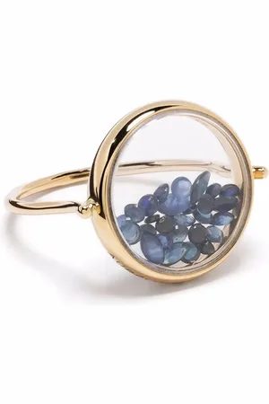 Aurélie Bidermann Anillo Chivor en oro de 18kt con zafiro
