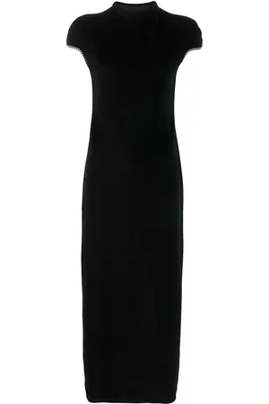 YOHJI YAMAMOTO Vestido largo con estampado pied de poule