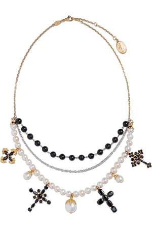 Dolce & Gabbana Collar Family en oro de 18kt con perlas y zafiros