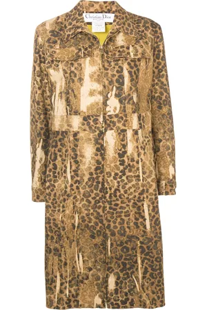 Dior Abrigo con estampado de leopardo