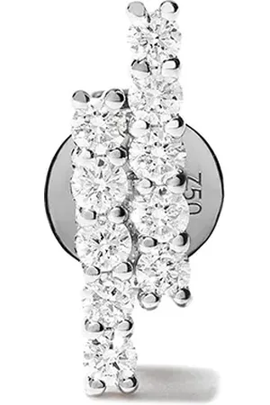 ALINKA Aretes Mala con apliques de diamantes en oro blanco de 18kt