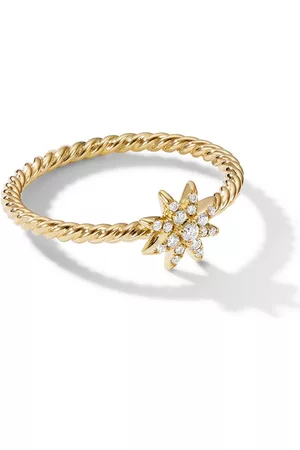 David Yurman Anillo Petite Starburst en oro amarillo de 18kt con diamantes de 7.5mm