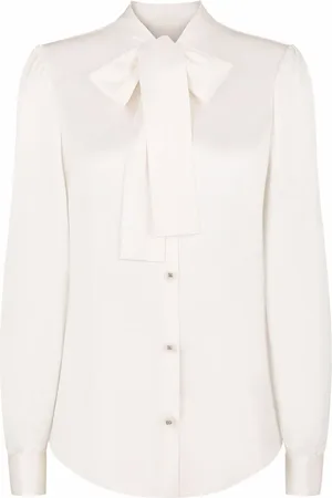 Dolce & Gabbana Camisa de satén con logo DG