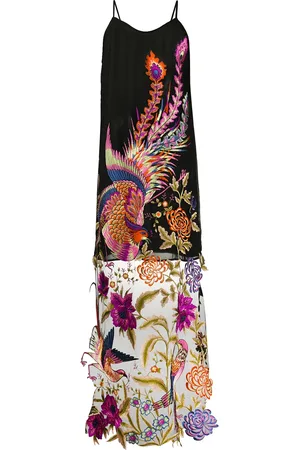 Dolci Follie Vestido con plumas estampadas