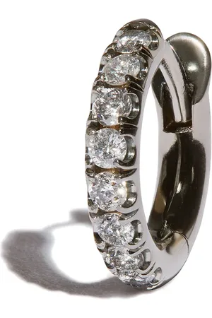 SPINELLI KILCOLLIN Arracada mini en oro blanco de 18kt con diamantes