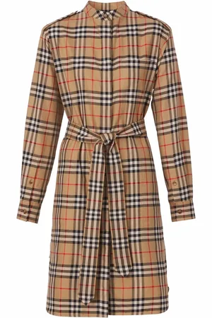 Burberry Vestido camisero con motivo Vintage Check