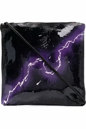 GUIDI Bolsa de hombro con rayo estampado