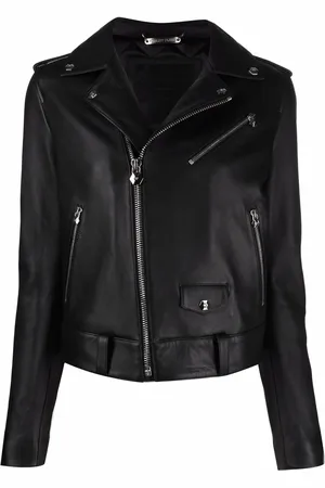 Philipp Plein Chamarra biker de cuero