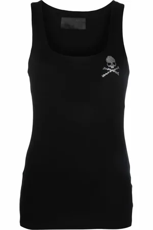Philipp Plein Top con motivo Skull