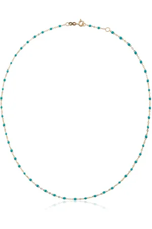 GIGI CLOZEAU Blue 18kt yellow gold beaded necklace