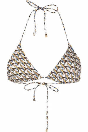 Tory Burch Top de bikini con ondas estampadas