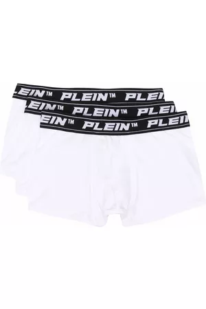 Philipp Plein Set de tres bóxeres con logo en la pretina