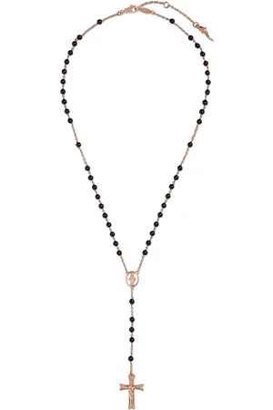Dolce & Gabbana Collar Rosario Tradition en oro rosa de 18kt con cuentas de jade