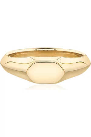 Lizzie Mandler Anillo de sello bañado en oro