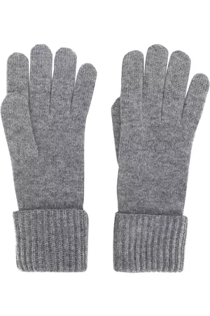 N.PEAL Cashmere ribbed gloves