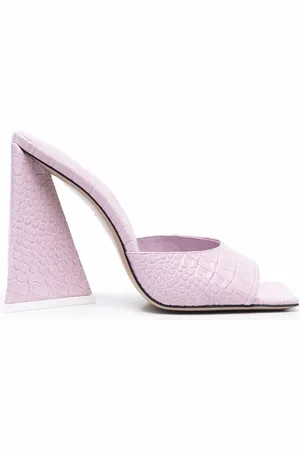 The Attico Sandalias con efecto de piel de cocodrilo