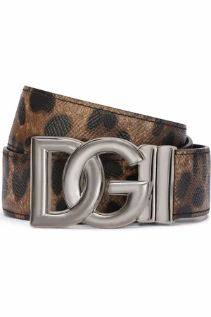 Dolce & Gabbana Cinturón con estampado de leopardo