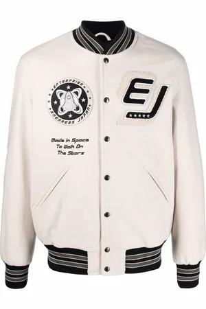 ENTERPRISE JAPAN Chamarra bomber con ribete de rayas