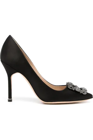 Manolo Blahnik Zapatillas con hebilla y tacón de 105mm