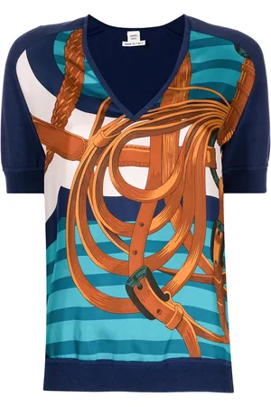 Hermès Top con tira estampada pre-owned