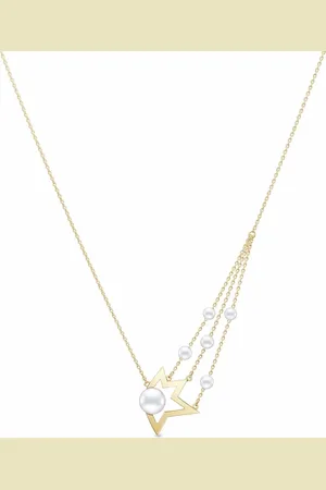 Tasaki Collar Comet Plus Collection Line en oro amarillo de 18kt con perla