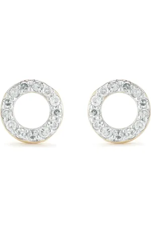 Mateo Aretes en oro amarillo de 14kt con diamantes