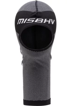 MISBHV Mujer Sombreros - Pasamontañas tejido con logo