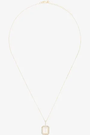 Mateo Collar con dije T en oro amarillo de 14kt con diamantes