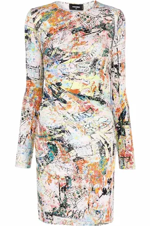 Dsquared2 Vestido con estampado abstracto